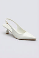 Ideal shoes - Slingback Pumps - White Patent