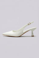 Ideal shoes - Slingback Pumps - White Patent