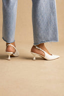 Ideal shoes - Slingback Pumps - White Patent