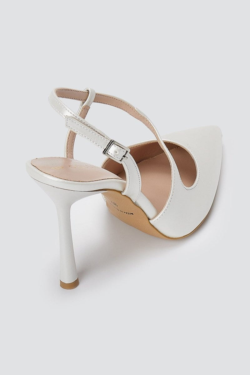 TFP - Slingback Pumps - White Pearl