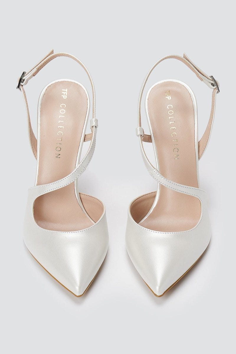 TFP - Slingback Pumps - White Pearl