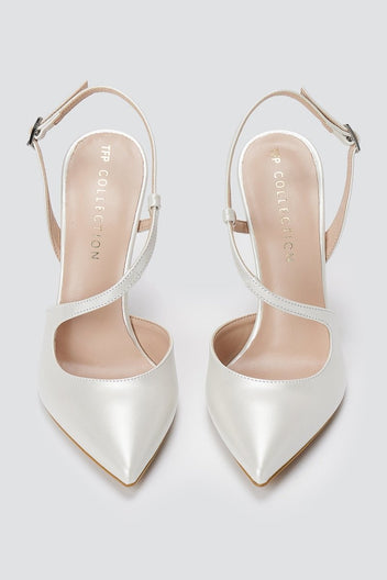TFP - Slingback Pumps - White Pearl