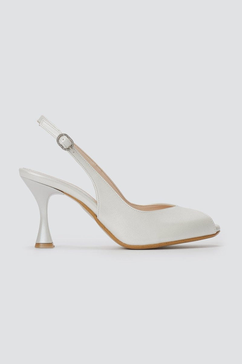 TFP - Slingback Pumps - White Pearl