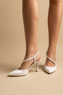 TFP - Slingback Pumps - White Pearl