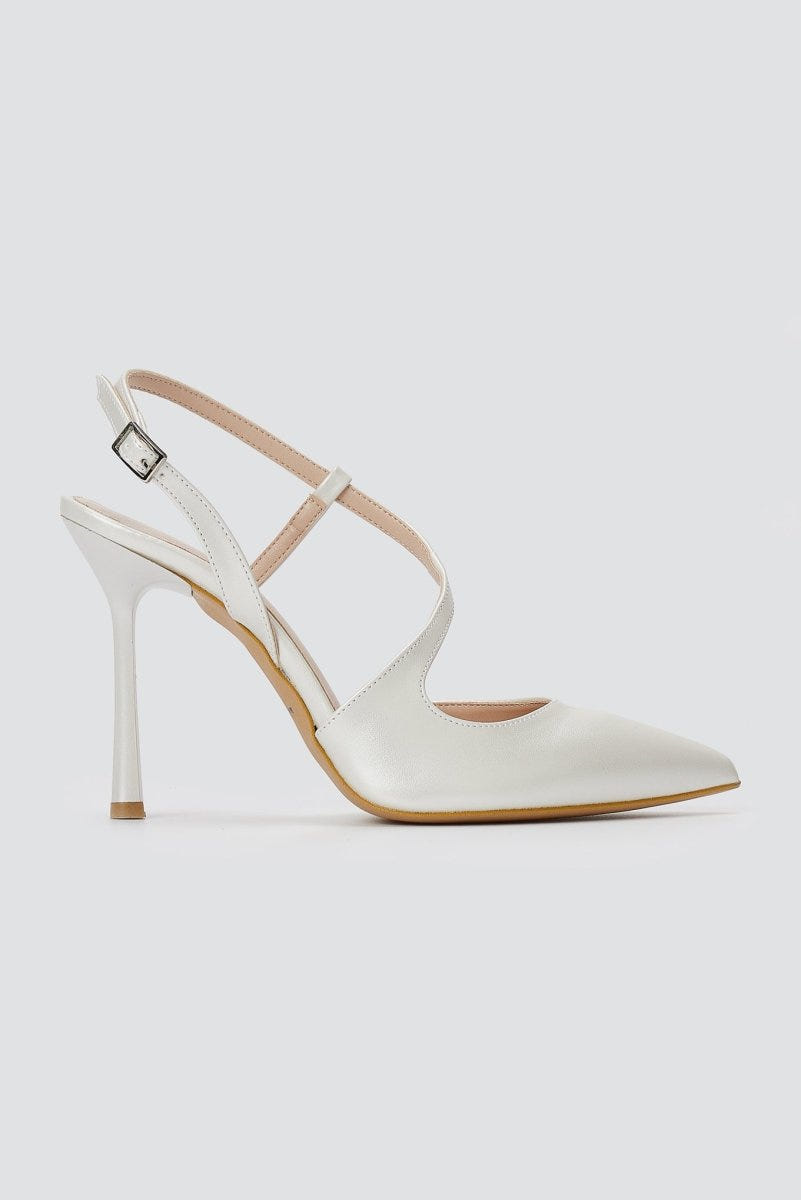 TFP - Slingback Pumps - White Pearl