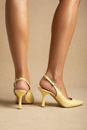 TFP - Slingback Pumps - Yellow Matte