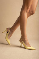 TFP - Slingback Pumps - Yellow Matte