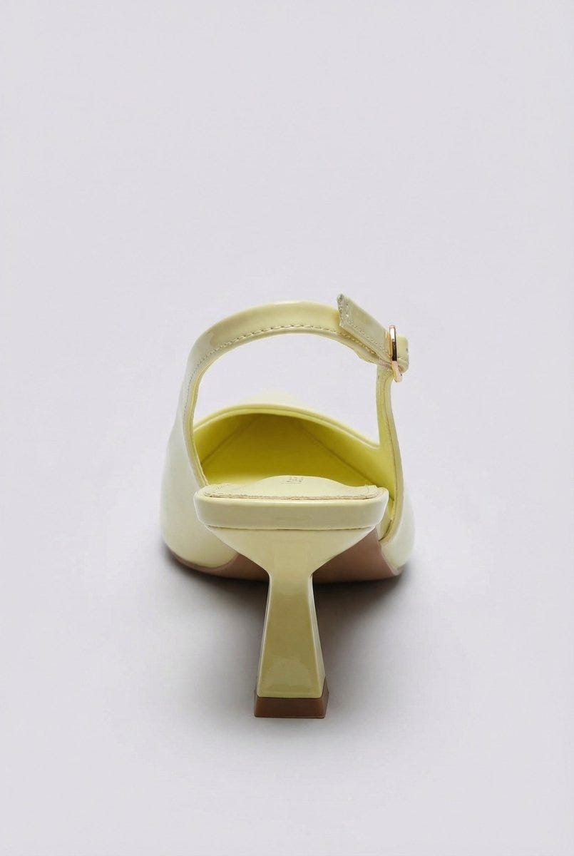 Ideal shoes - Slingback Pumps - Yellow Patent