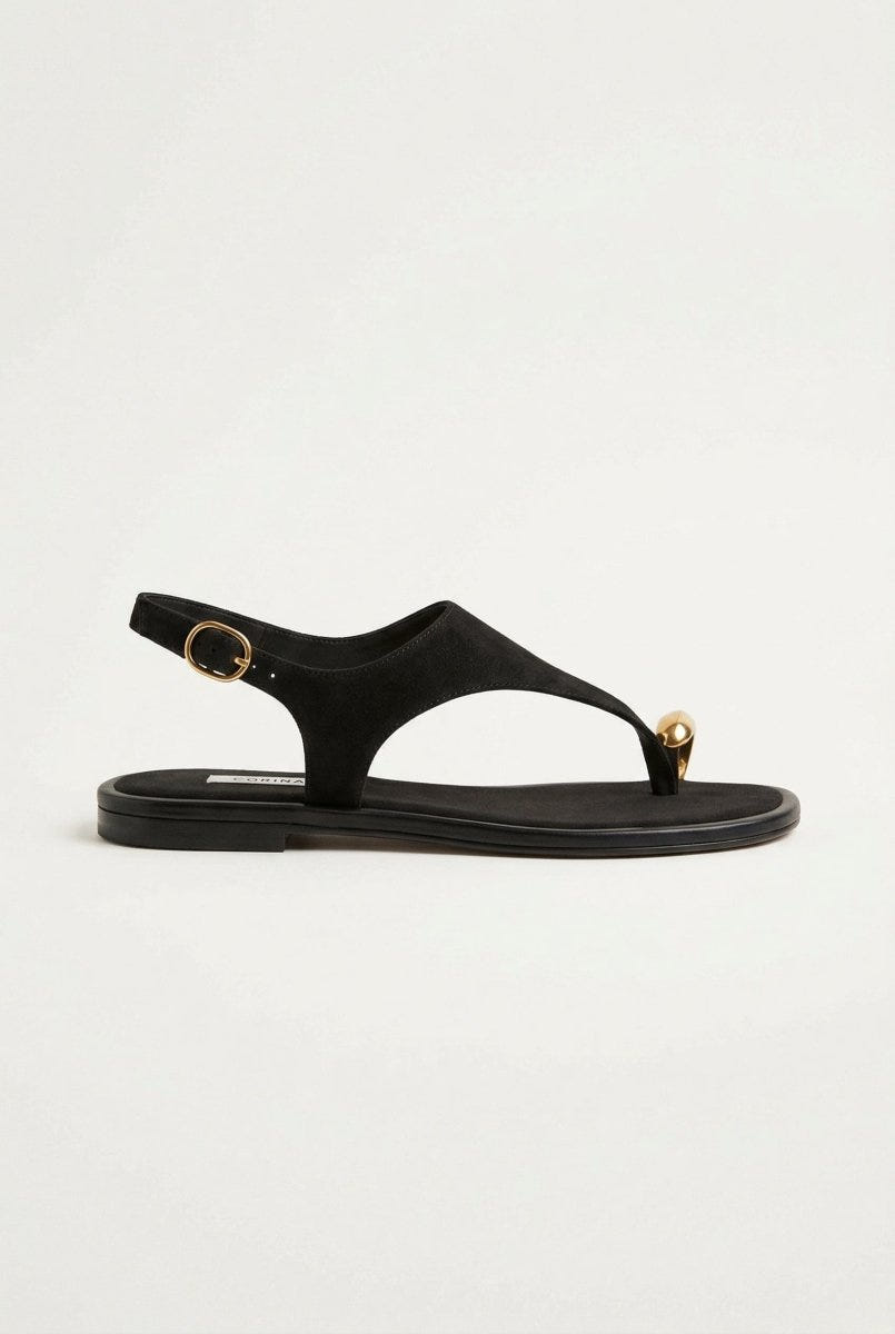 CORINA - Slingback Sandals - Black Suede