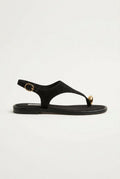 CORINA - Slingback Sandals - Black Suede