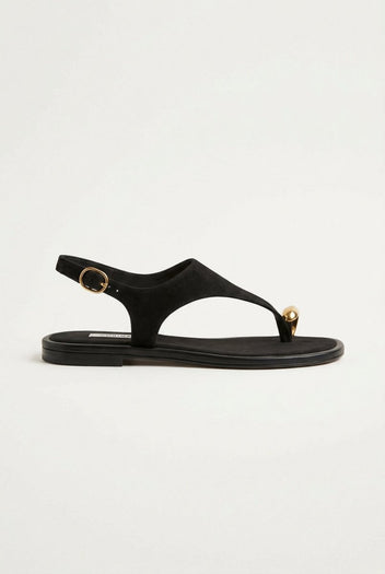 CORINA - Slingback Sandals - Black Suede