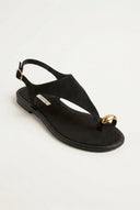 CORINA - Slingback Sandals - Black Suede