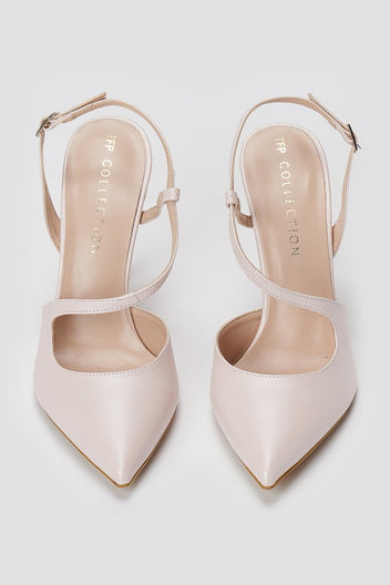 TFP - Slingback Stiletto Pumps - Pink Matte