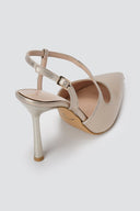 TFP - Slingback Stiletto Pumps - Sand Matte