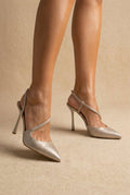 TFP - Slingback Stiletto Pumps - Sand Matte