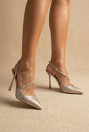 TFP - Slingback Stiletto Pumps - Sand Matte