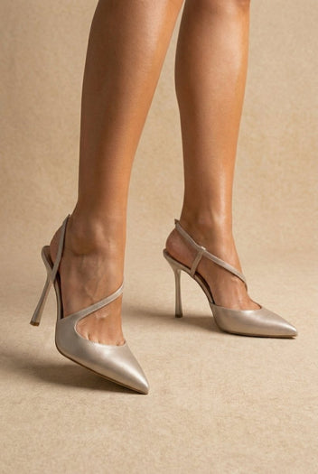 TFP - Slingback Stiletto Pumps - Sand Matte