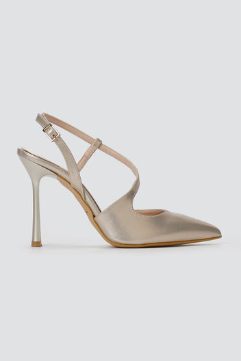 TFP - Slingback Stiletto Pumps - Sand Matte