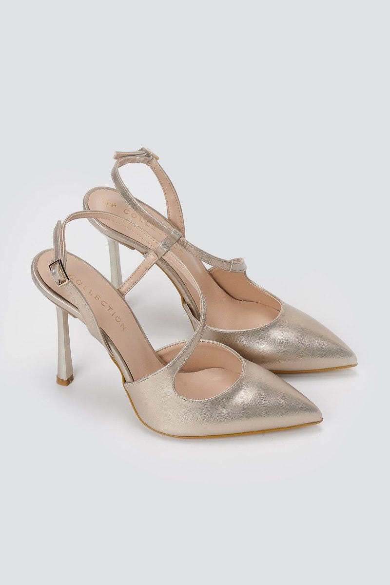 TFP - Slingback Stiletto Pumps - Sand Matte