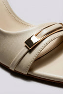 Ideal shoes - Slingback Stiletto Sandals - Beige Matte