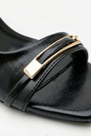 Ideal shoes - Slingback Stiletto Sandals - Black Matte