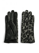Smartgloves δερμάτινα με print PIECES 17152648 - Γκρι - thefashionproject.gr - PIECES