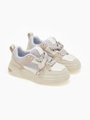 Sneakers chunky με φαρδιά κορδόνια - Μπεζ - thefashionproject.gr - MARQUIIZ