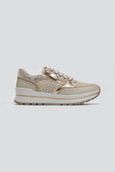 Sneakers chunky με φερμουάρ Xti 143729 - Μπεζ - thefashionproject.gr - Xti Footwear