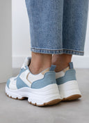 Sneakers chunky με κομμάτια σε συνδυασμούς υλικών ERYNN - Μπλε jean - thefashionproject.gr - ERYNN