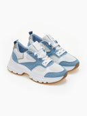 Sneakers chunky με κομμάτια σε συνδυασμούς υλικών ERYNN - Μπλε jean - thefashionproject.gr - ERYNN