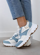 Sneakers chunky με κομμάτια σε συνδυασμούς υλικών ERYNN - Μπλε jean - thefashionproject.gr - ERYNN