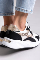 Sneakers chunky με print ERYNN - Μπεζ/Μαύρο - thefashionproject.gr - ERYNN