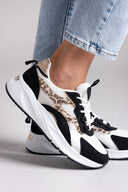 Sneakers chunky με print ERYNN - Μπεζ/Μαύρο - thefashionproject.gr - ERYNN