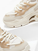 Sneakers chunky με σχέδιο - Μπεζ - thefashionproject.gr - Ideal shoes