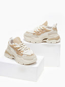 Sneakers chunky με σχέδιο - Μπεζ - thefashionproject.gr - Ideal shoes
