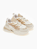 Sneakers chunky με σχέδιο - Μπεζ - thefashionproject.gr - Ideal shoes