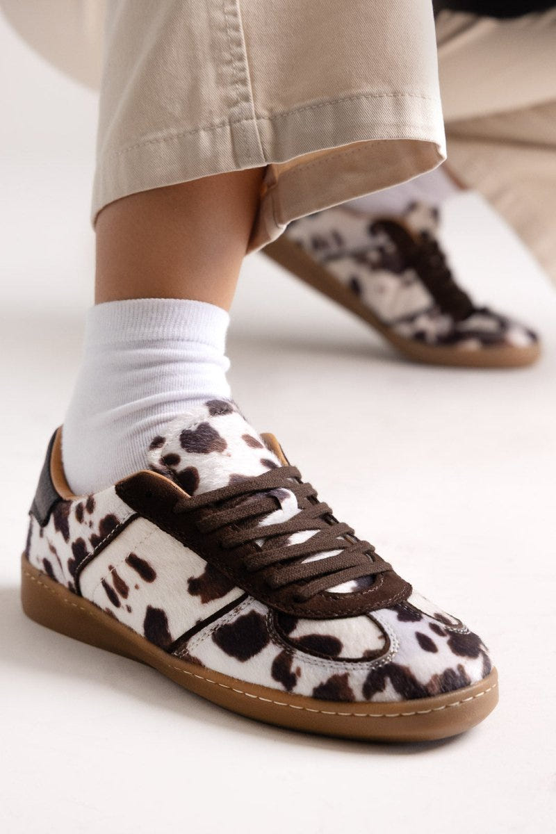 Sneakers CORINA Animal Print - Brown Cow Pony - thefashionproject.gr - CORINA