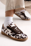 Sneakers CORINA Animal Print - Brown Cow Pony - thefashionproject.gr - CORINA