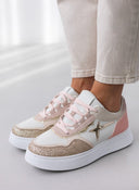 Sneakers flatforms με glitter - Ροζ - thefashionproject.gr - ERYNN