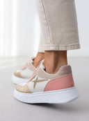 Sneakers flatforms με glitter - Ροζ - thefashionproject.gr - ERYNN