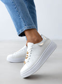 Sneakers flatforms με μεταλλικά στοιχεία - Ασημί - thefashionproject.gr - MARQUIIZ