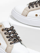 Sneakers flatforms με print στα κορδόνια