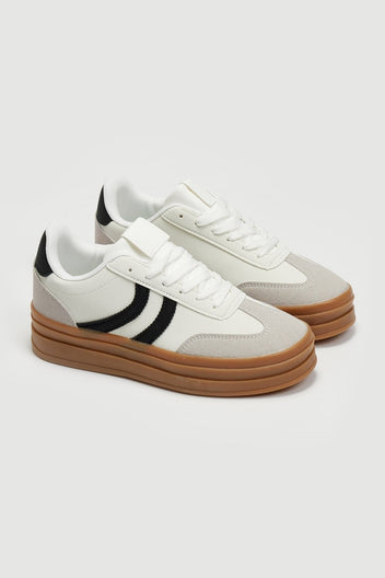 Sneakers flatforms με ψηλή σόλα ERYNN - Πάγου - thefashionproject.gr - ERYNN