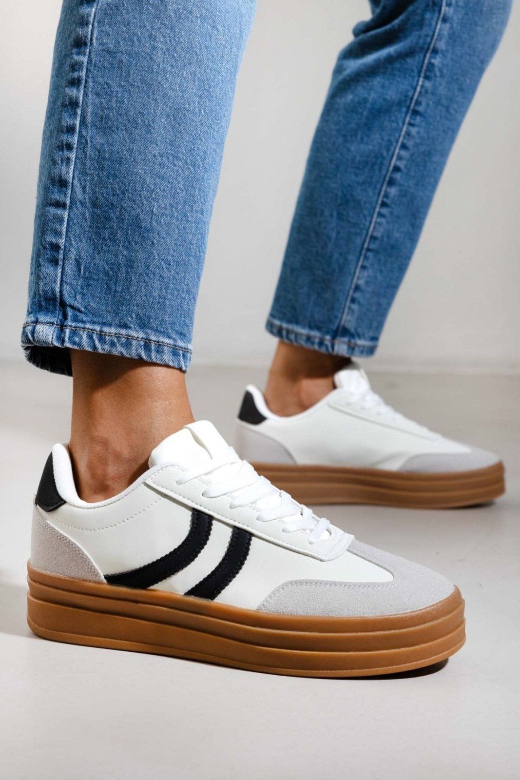 Sneakers flatforms με ψηλή σόλα ERYNN - Πάγου - thefashionproject.gr - ERYNN