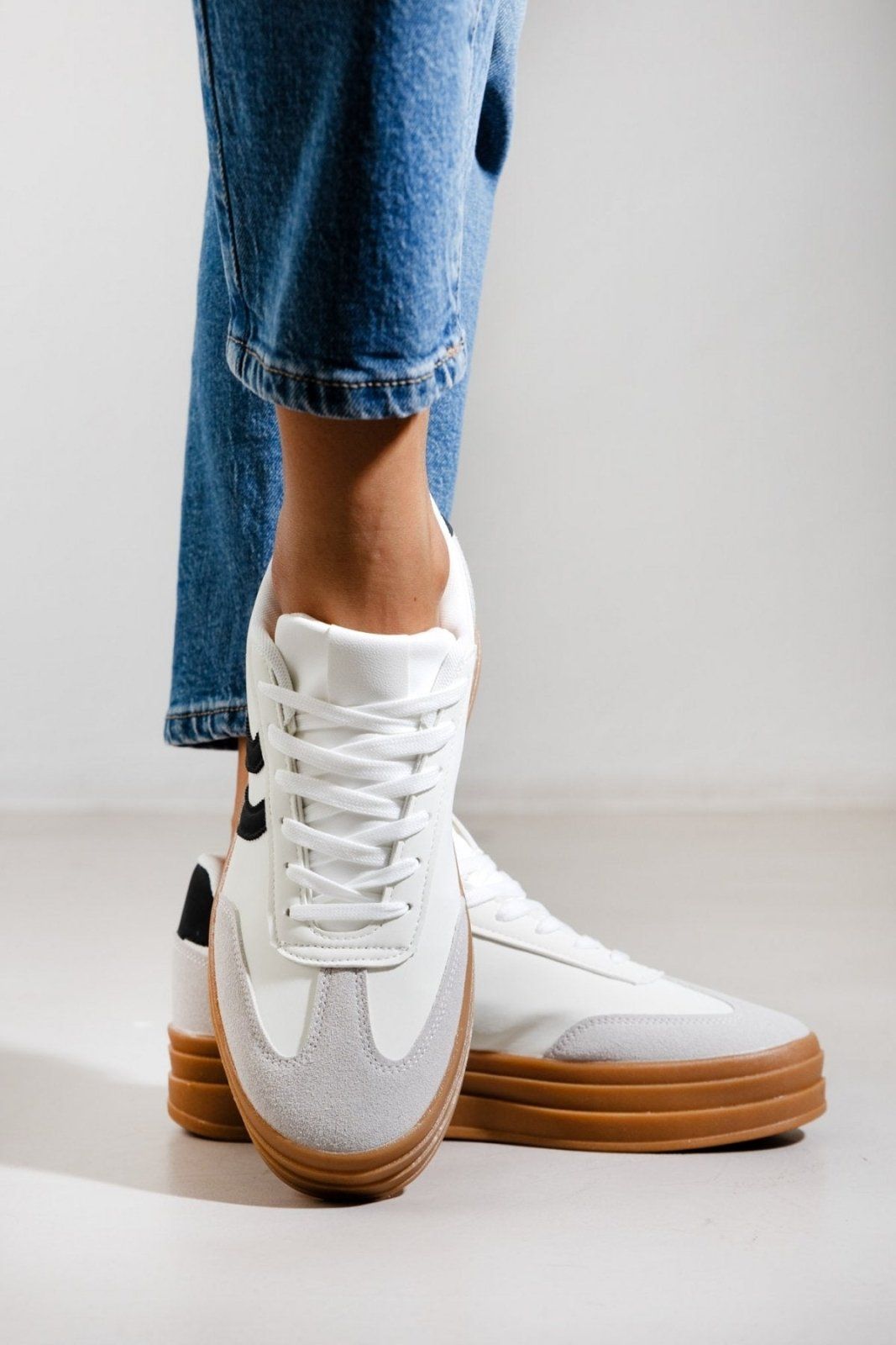 Sneakers flatforms με ψηλή σόλα ERYNN - Πάγου - thefashionproject.gr - ERYNN