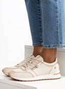 Sneakers με ανάγλυφο pattern Xti 143202 - Μπεζ - thefashionproject.gr - Xti Footwear