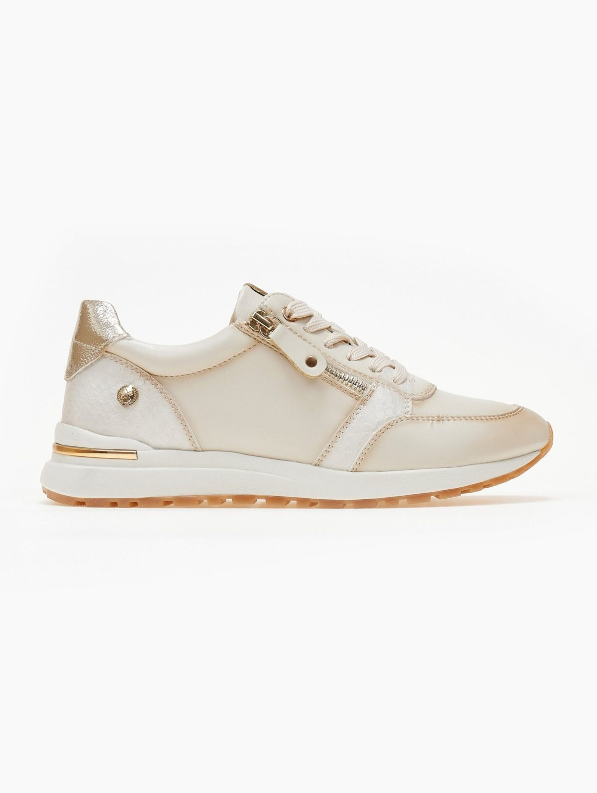 Sneakers με ανάγλυφο pattern Xti 143202 - Μπεζ - thefashionproject.gr - Xti Footwear