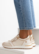 Sneakers με ανάγλυφο pattern Xti 143202 - Μπεζ - thefashionproject.gr - Xti Footwear