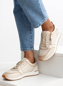 Sneakers με ανάγλυφο pattern Xti 143202 - Μπεζ - thefashionproject.gr - Xti Footwear