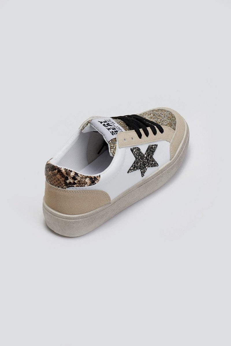 Sneakers με γκλίτερ ERYNN - Μπεζ - thefashionproject.gr - ERYNN
